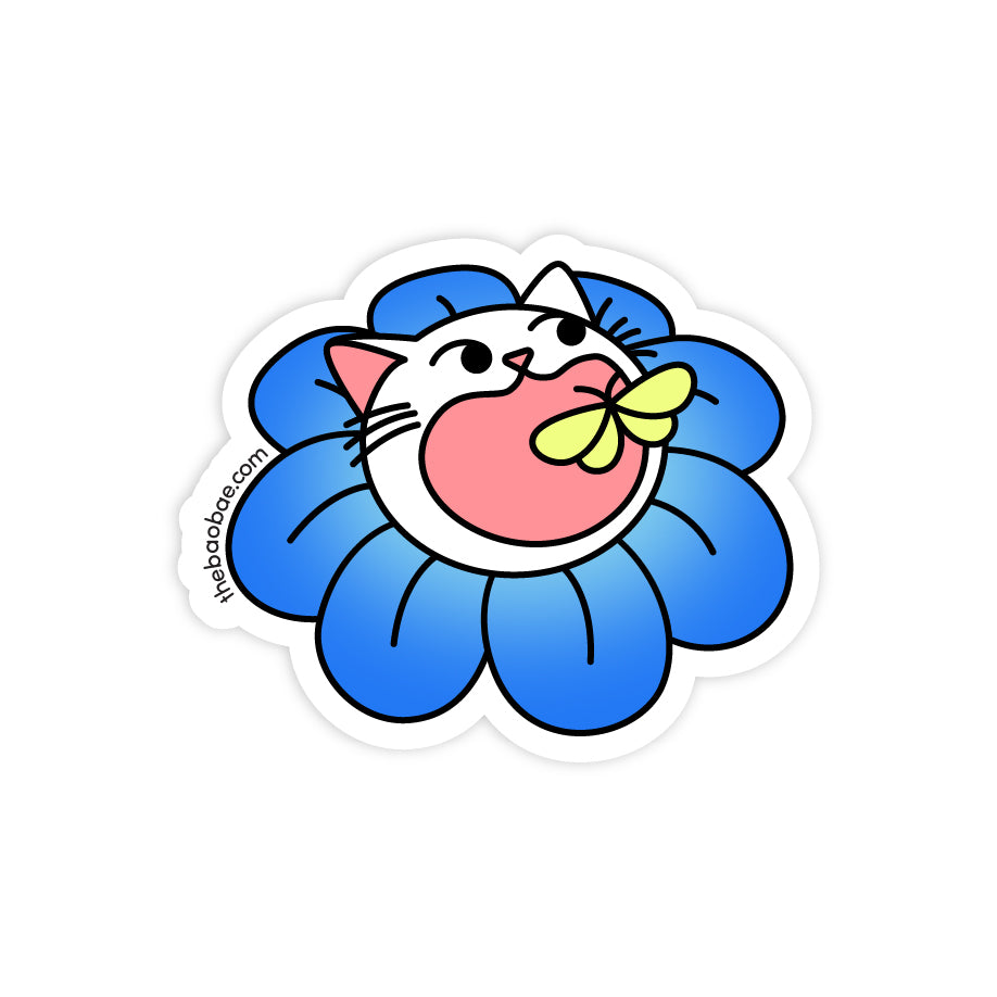 Flower Cat Sticker