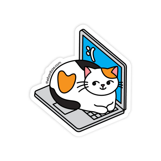 Laptop Cat Sticker