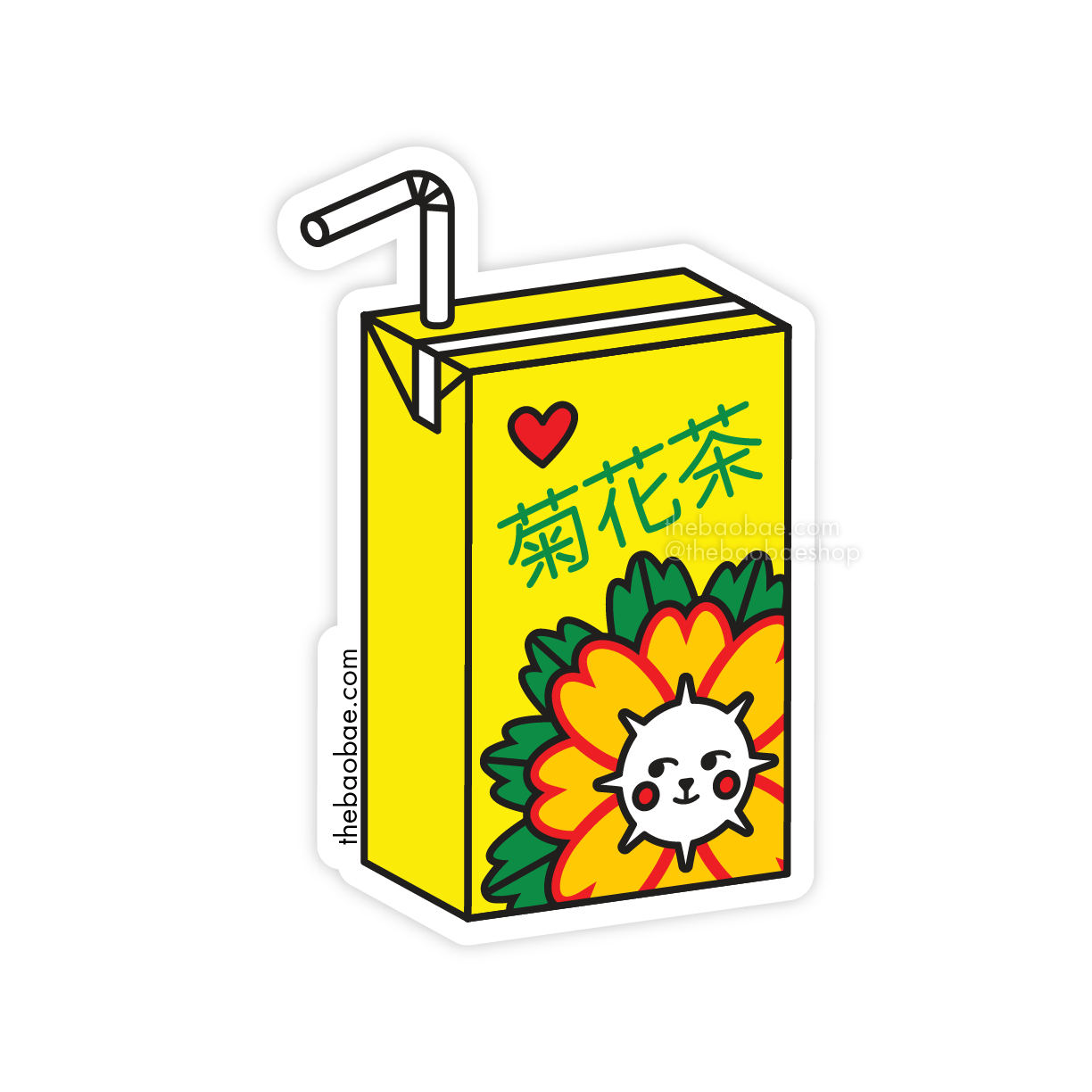 Vita Chrysanthemum Tea Juice Box Sticker