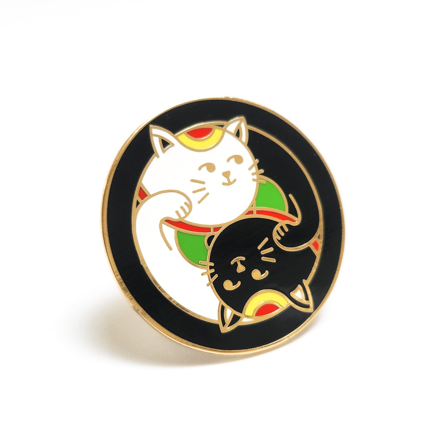 Yin Yang Cat Enamel Pin