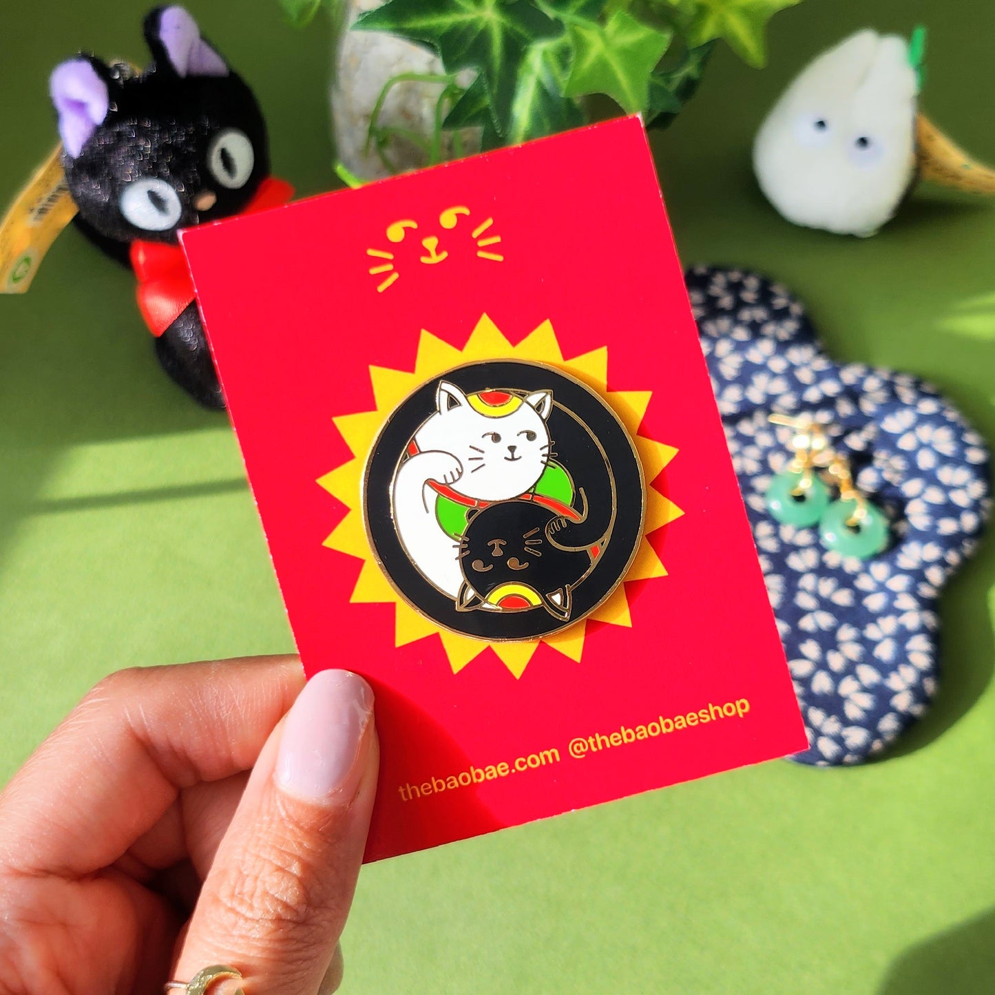 Yin Yang Cat Enamel Pin